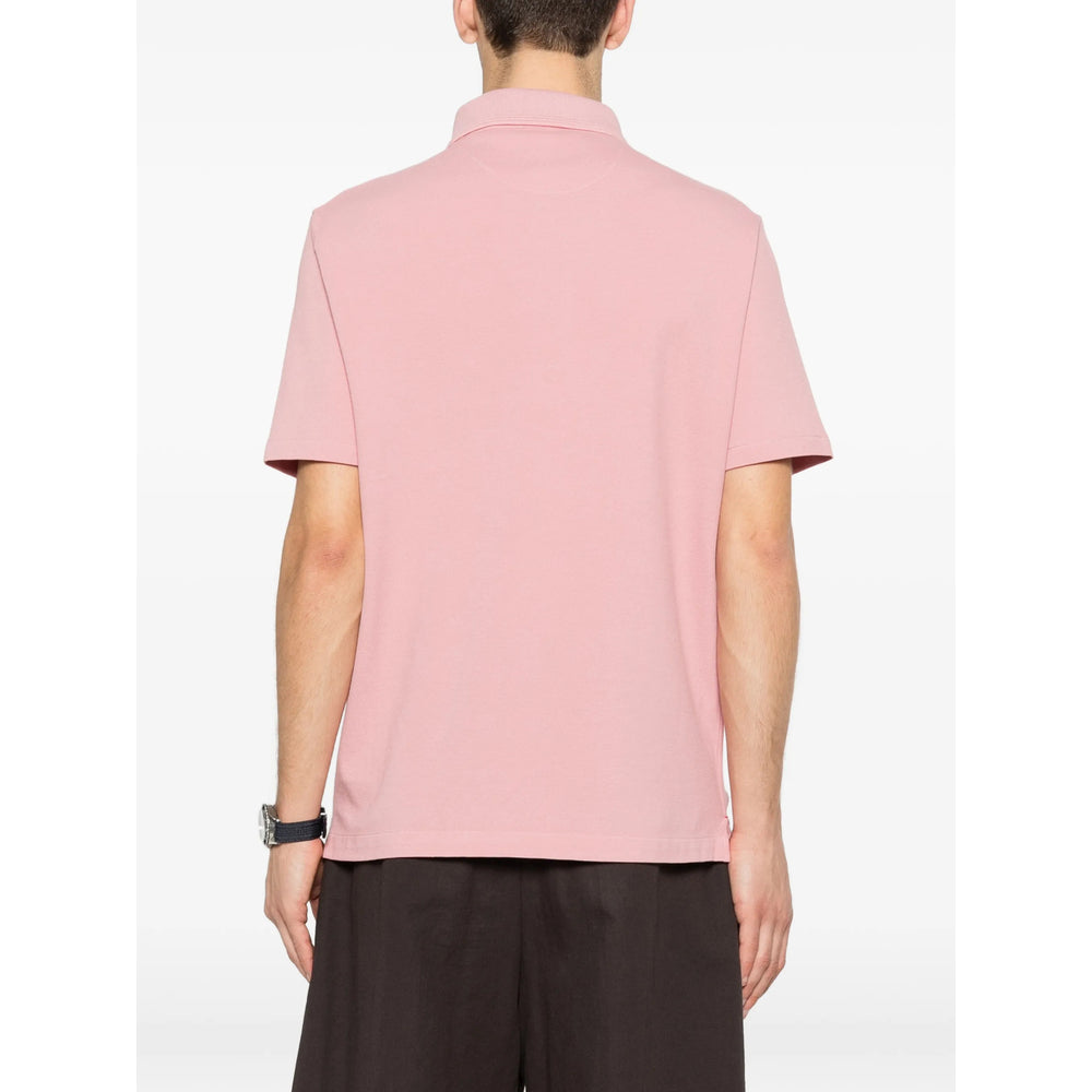 Isaia Pink Polo Shirts Men ISAIA