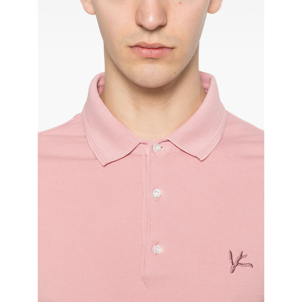Isaia Pink Polo Shirts Men ISAIA