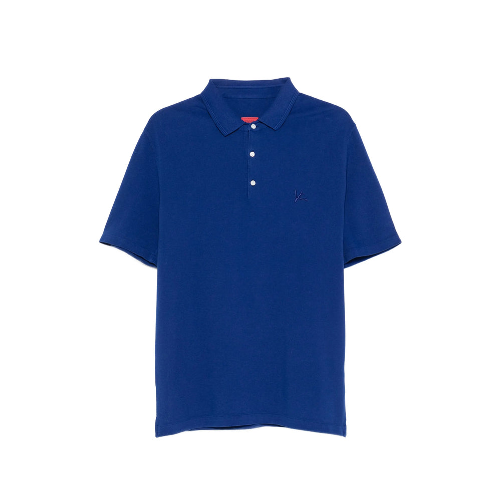 Isaia Blue Polo Shirts Men ISAIA