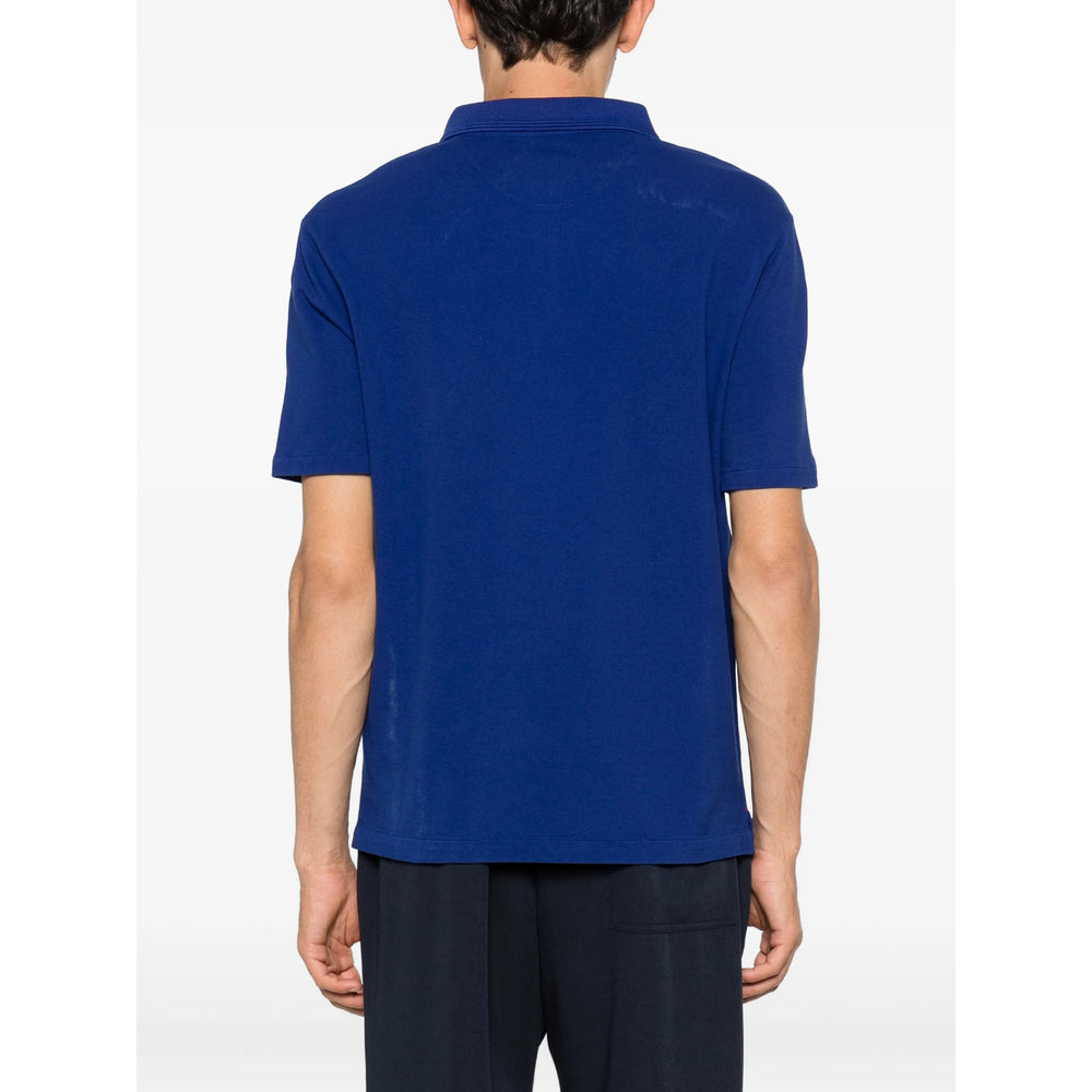 Isaia Blue Polo Shirts Men ISAIA