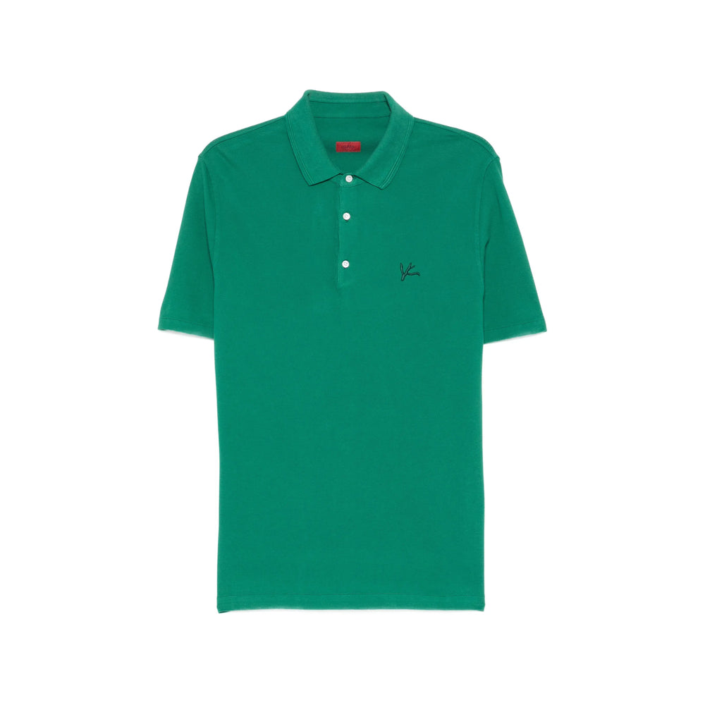 Isaia Green Polo Shirts Men ISAIA