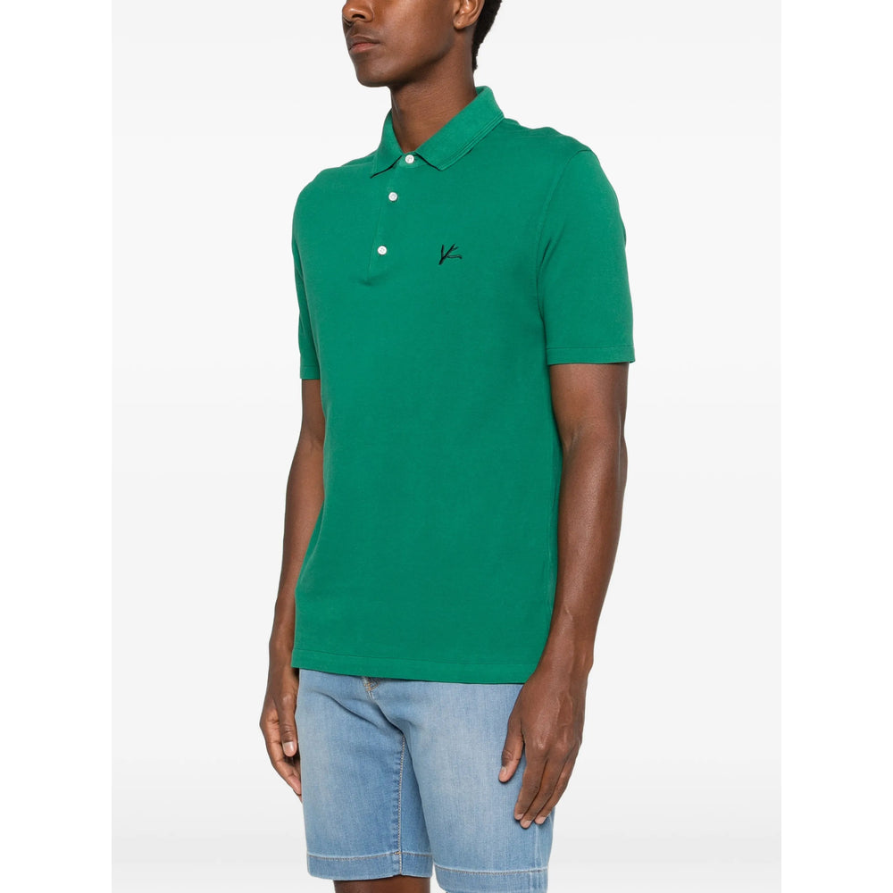 Isaia Green Polo Shirts Men ISAIA