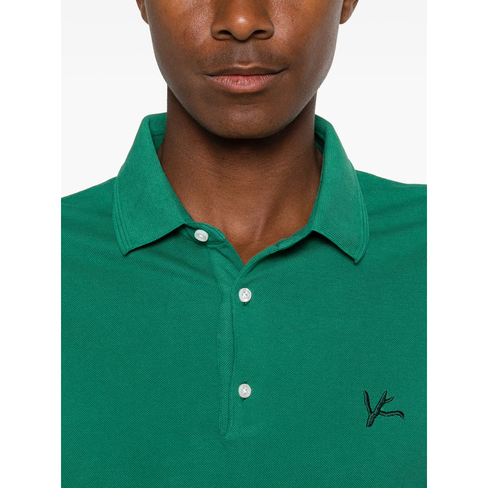 Isaia Green Polo Shirts Men ISAIA
