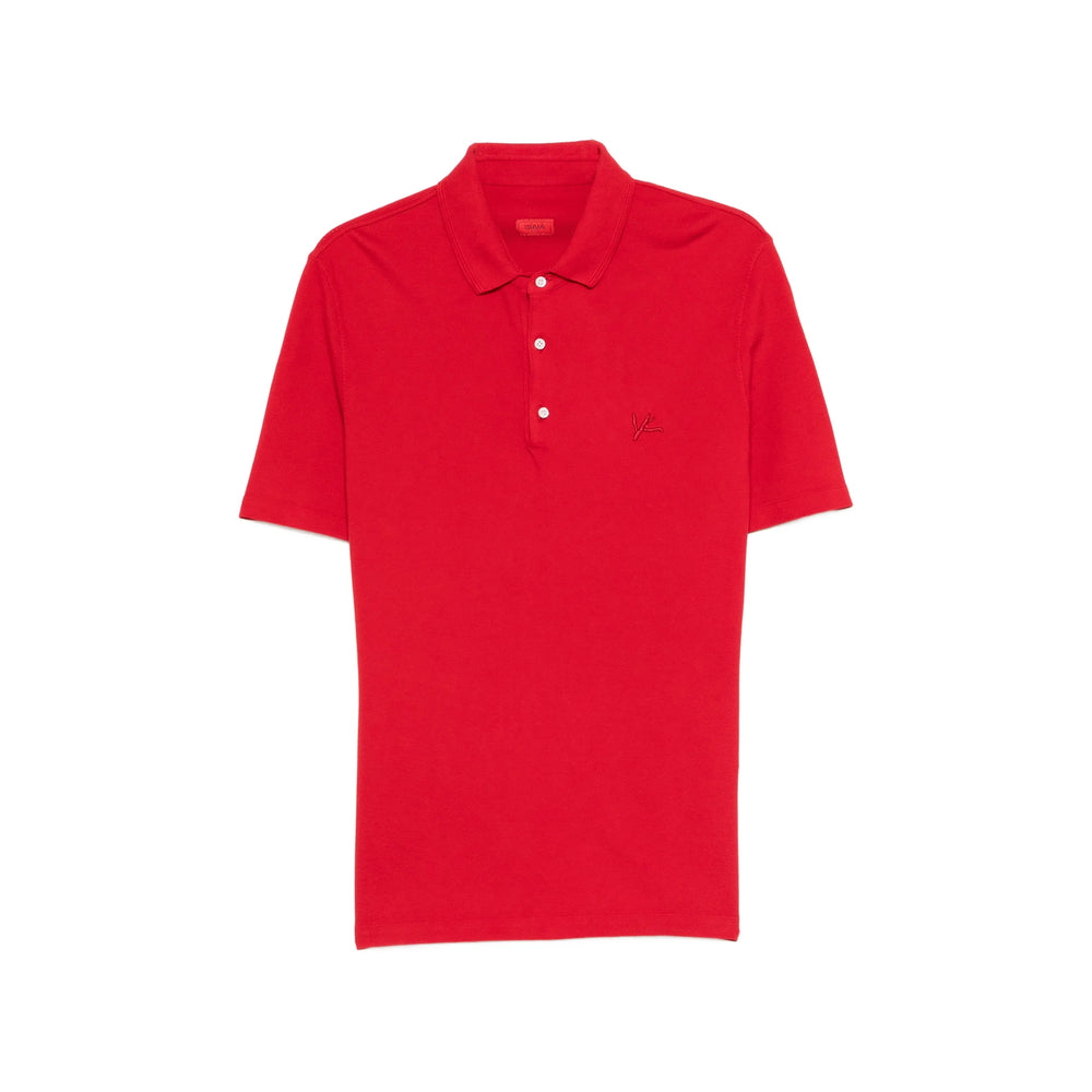 Isaia Red Polo Shirts Men ISAIA