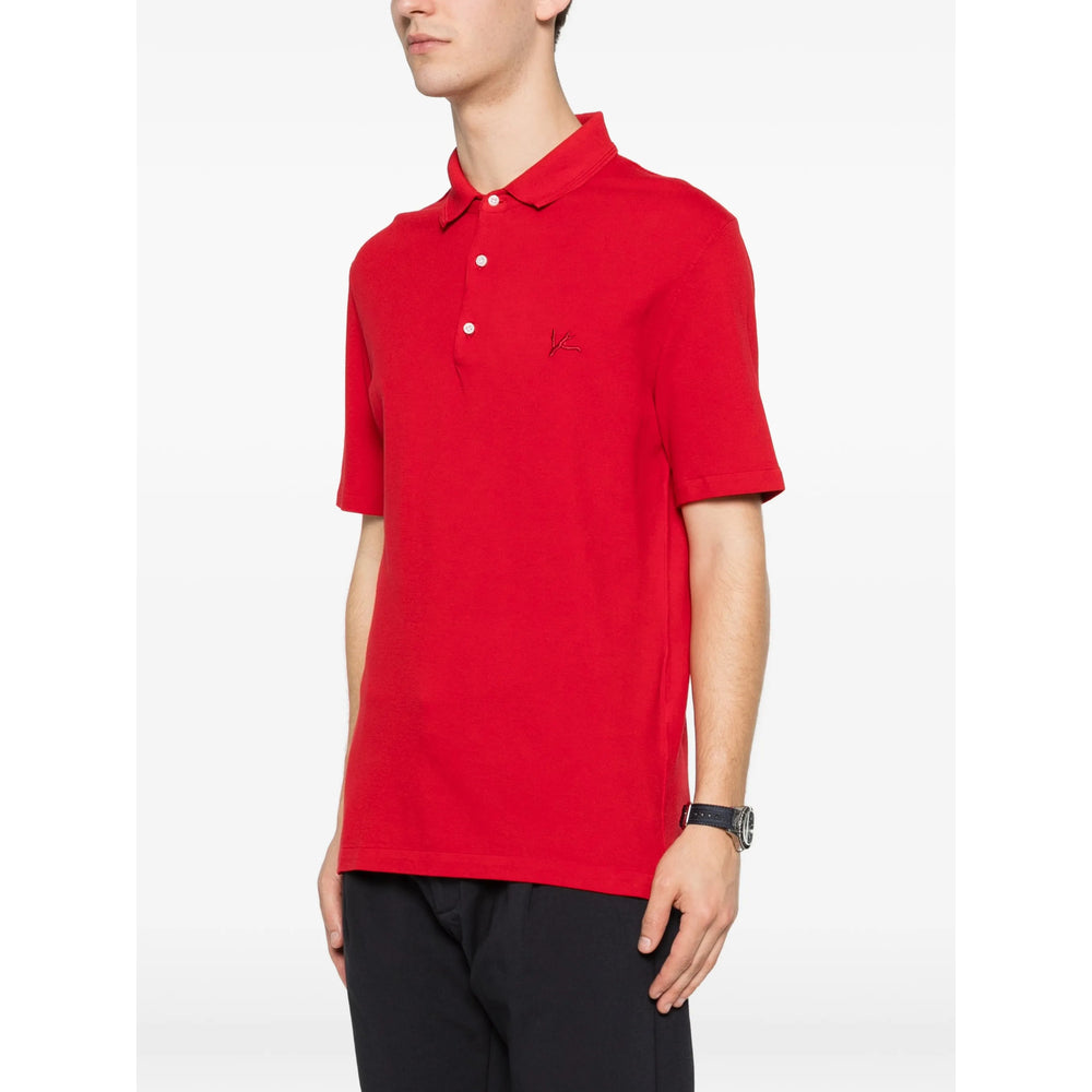 Isaia Red Polo Shirts Men ISAIA