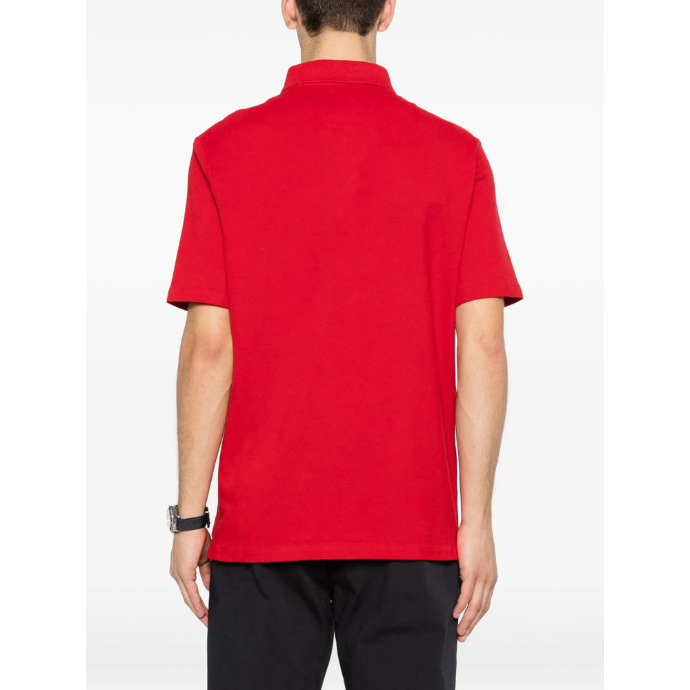 Isaia Red Polo Shirts Men ISAIA