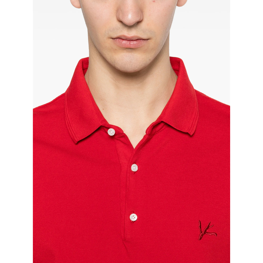 Isaia Red Polo Shirts Men ISAIA
