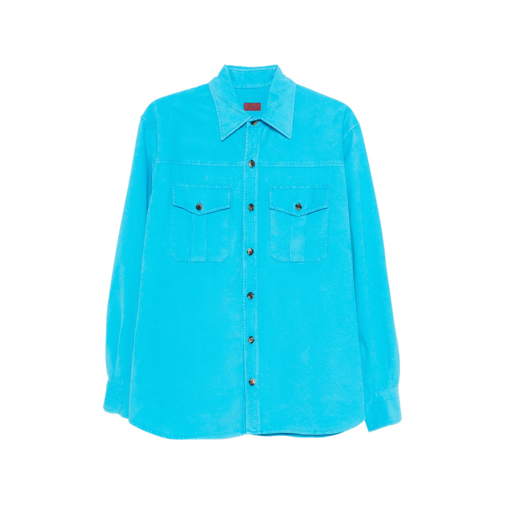 Isaia Blue Shirts Men ISAIA