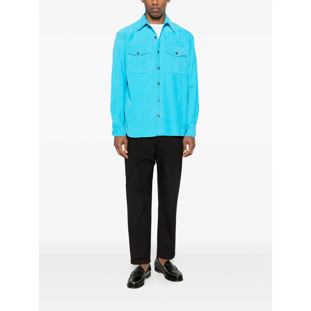 Isaia Blue Shirts Men ISAIA