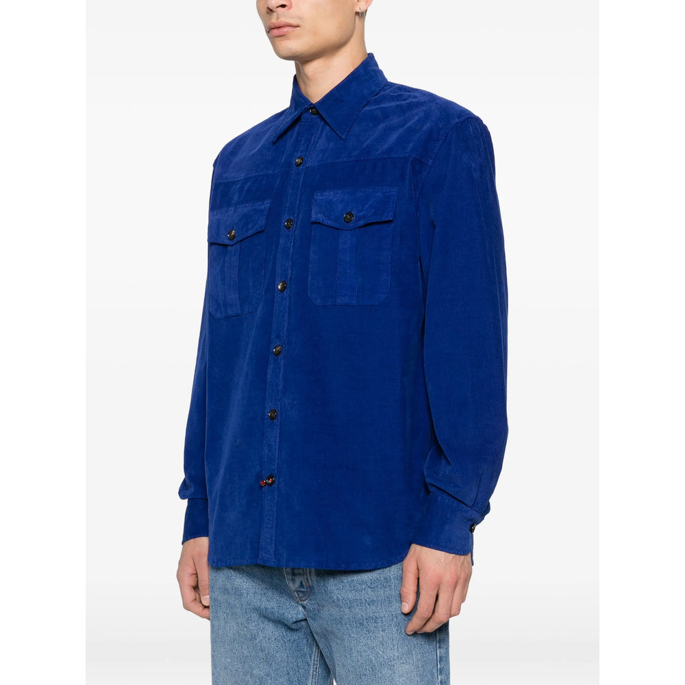 Isaia Blue Shirts Men ISAIA