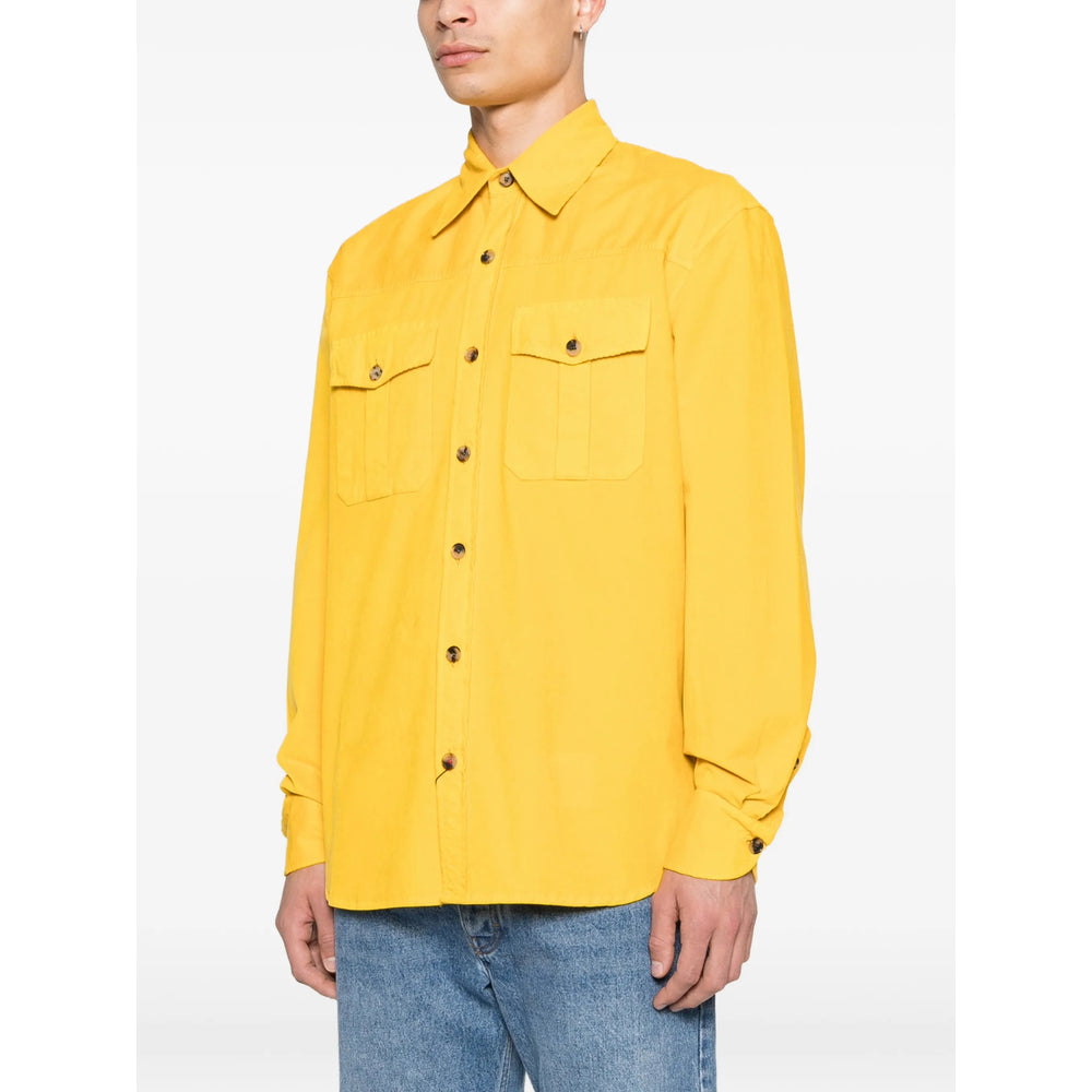 Isaia Yellow Shirts Men ISAIA