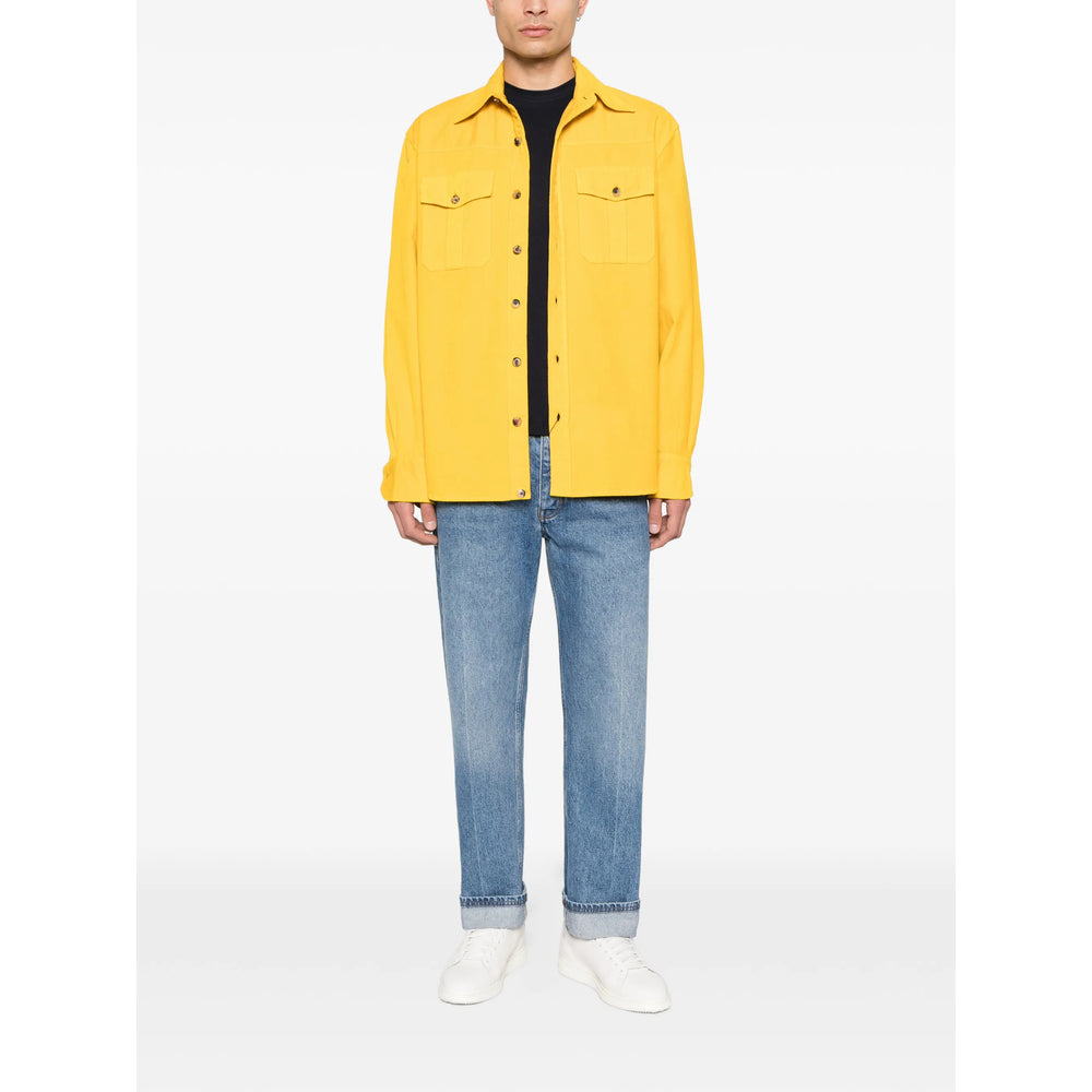 Isaia Yellow Shirts Men ISAIA