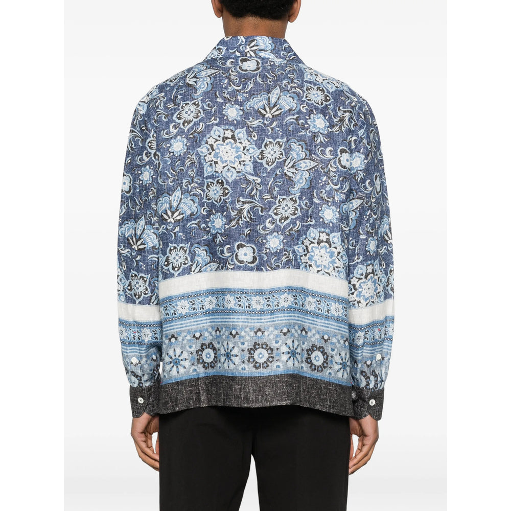 Isaia Blue Shirts Men ISAIA