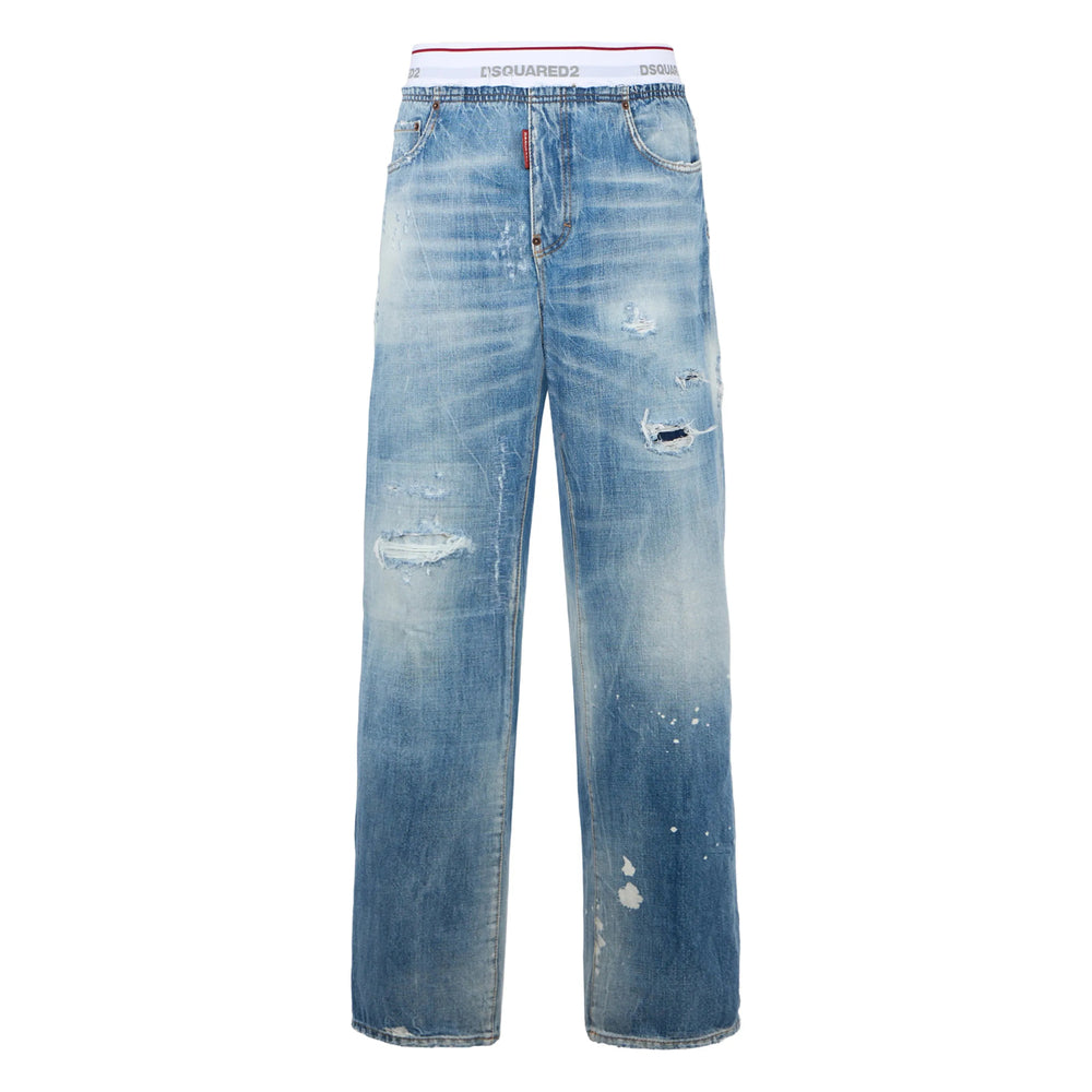 Dsquared2 Blue Denim - Regular & Straight-Leg Jeans Men DSQUARED2