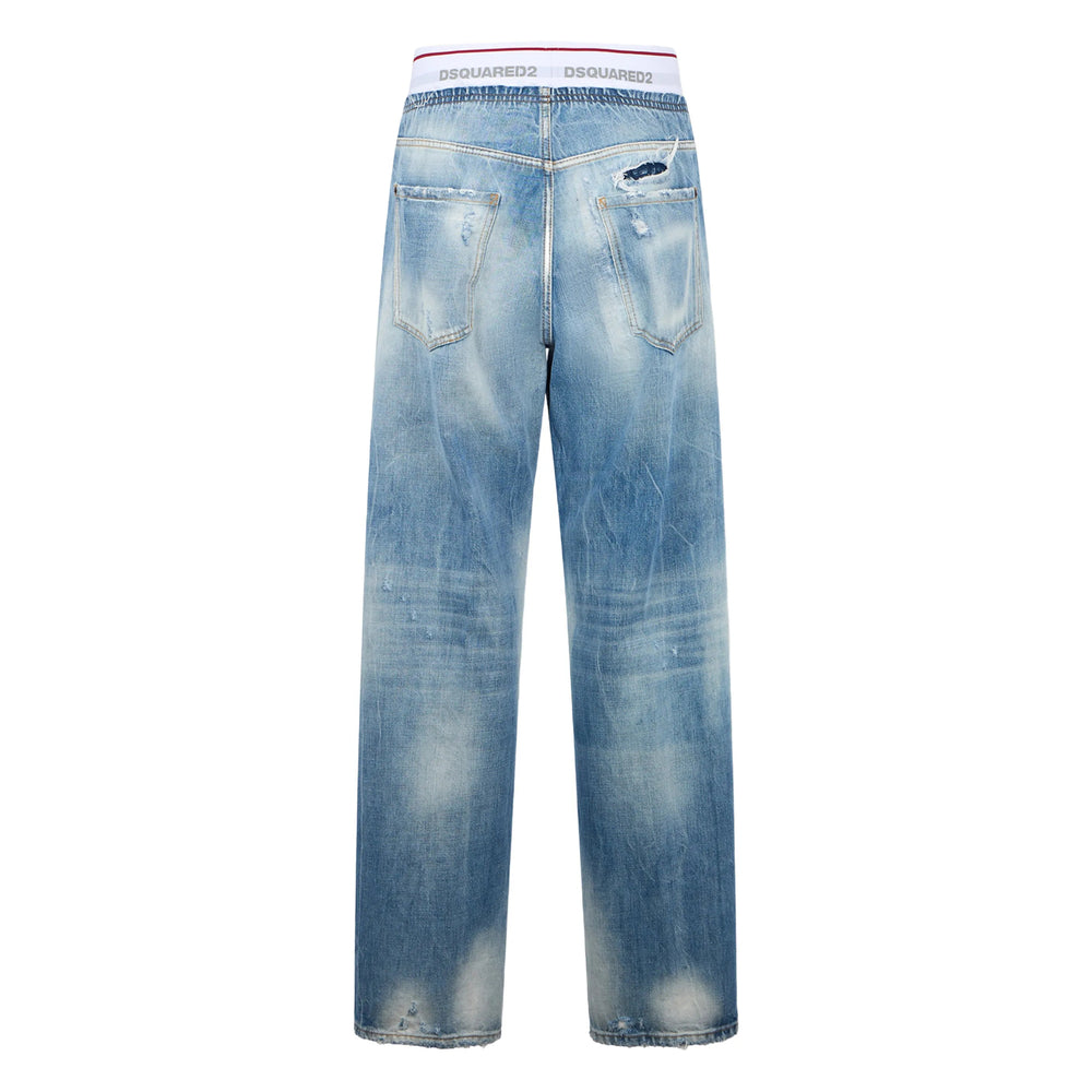 Dsquared2 Blue Denim - Regular & Straight-Leg Jeans Men DSQUARED2
