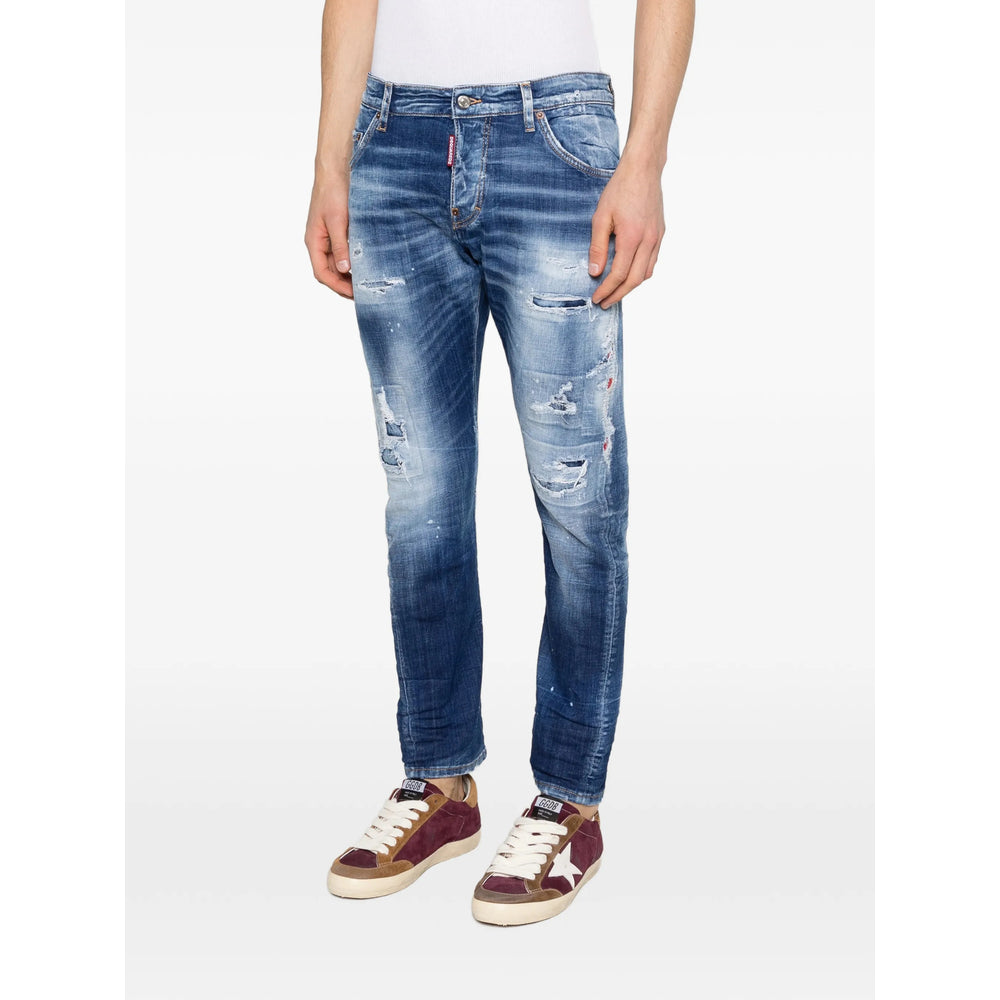 Dsquared2 Blue Denim - Regular & Straight-Leg Jeans Men DSQUARED2