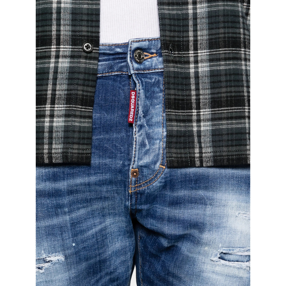 Dsquared2 Blue Denim - Regular & Straight-Leg Jeans Men DSQUARED2