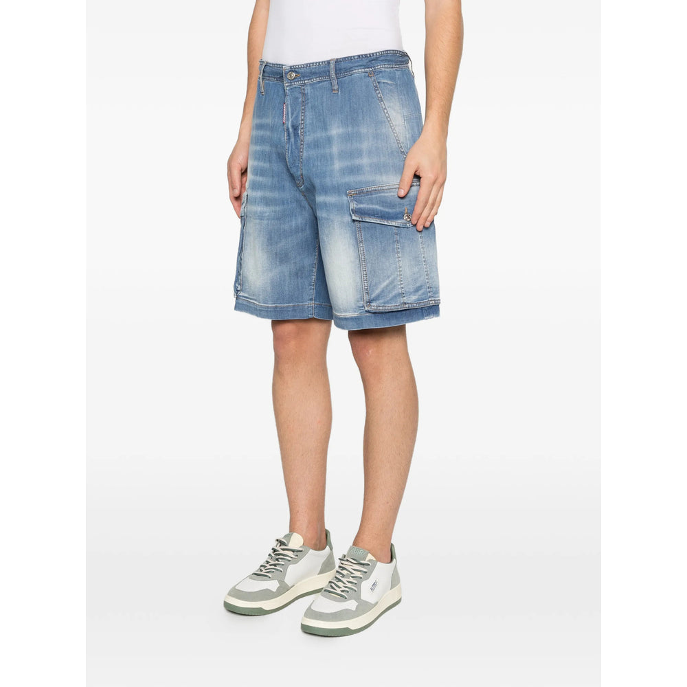 Dsquared2 Blue Shorts - Cargo Shorts Men DSQUARED2