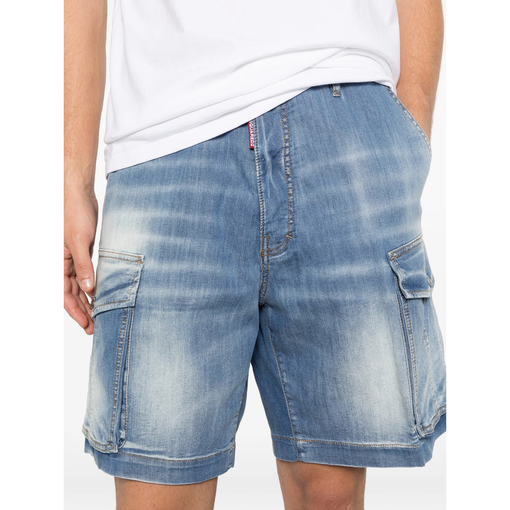 Dsquared2 Blue Shorts - Cargo Shorts Men DSQUARED2