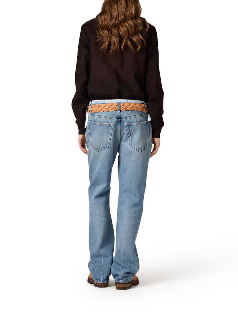 Miu Miu Women Five-Pocket Washed Denim Trousers MIU MIU