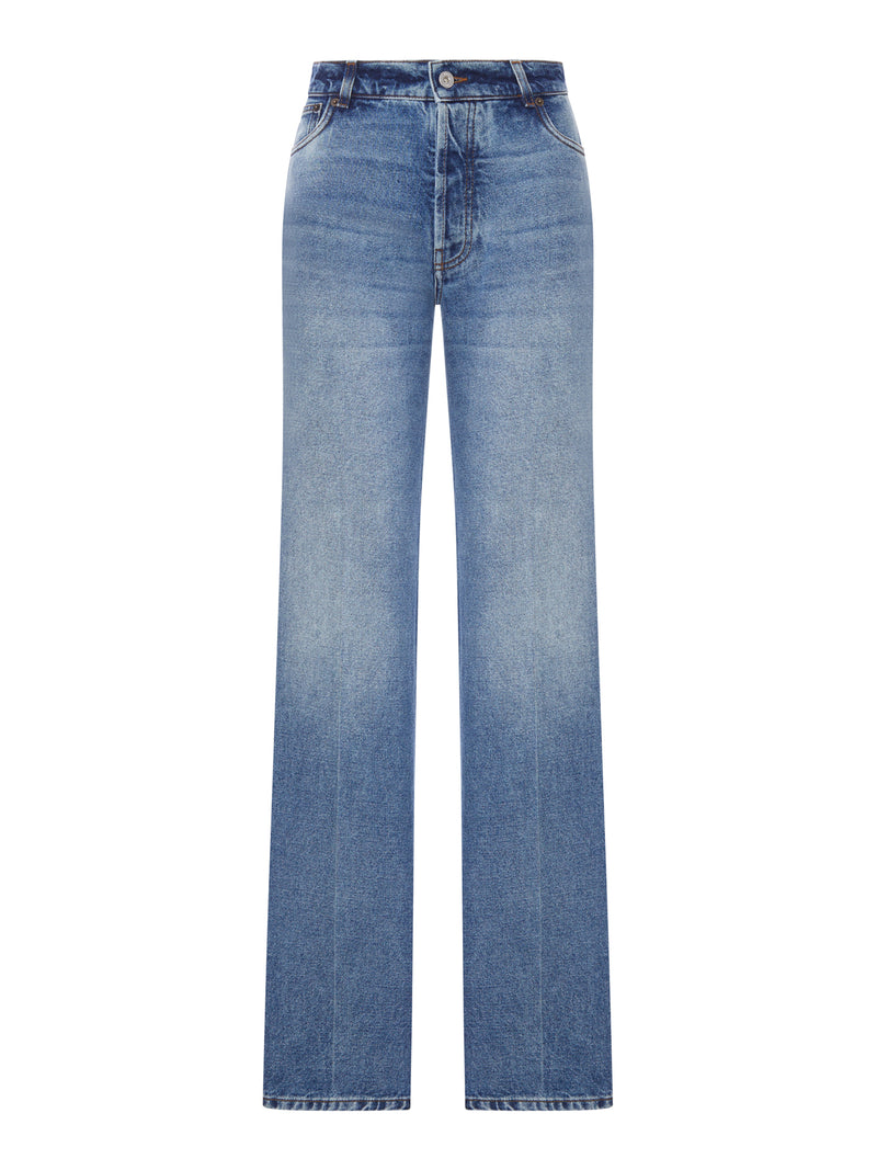 Miu Miu Women Straight Leg Denim Jeans Medium Wash MIU MIU