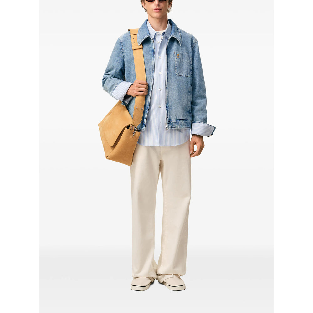 Ami Paris Blue Jackets - Denim Jackets Men