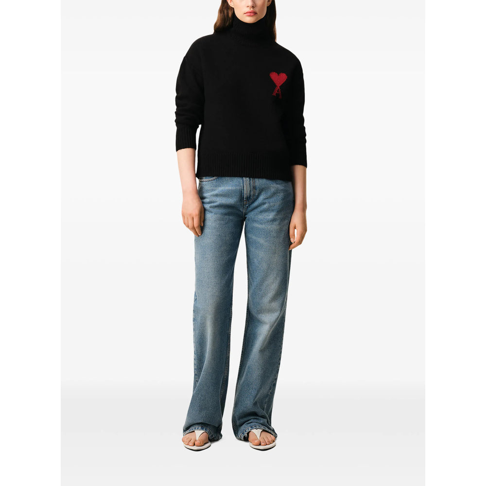 Ami Paris Black Sweaters & Knitwear - Jumpers Men AMI PARIS