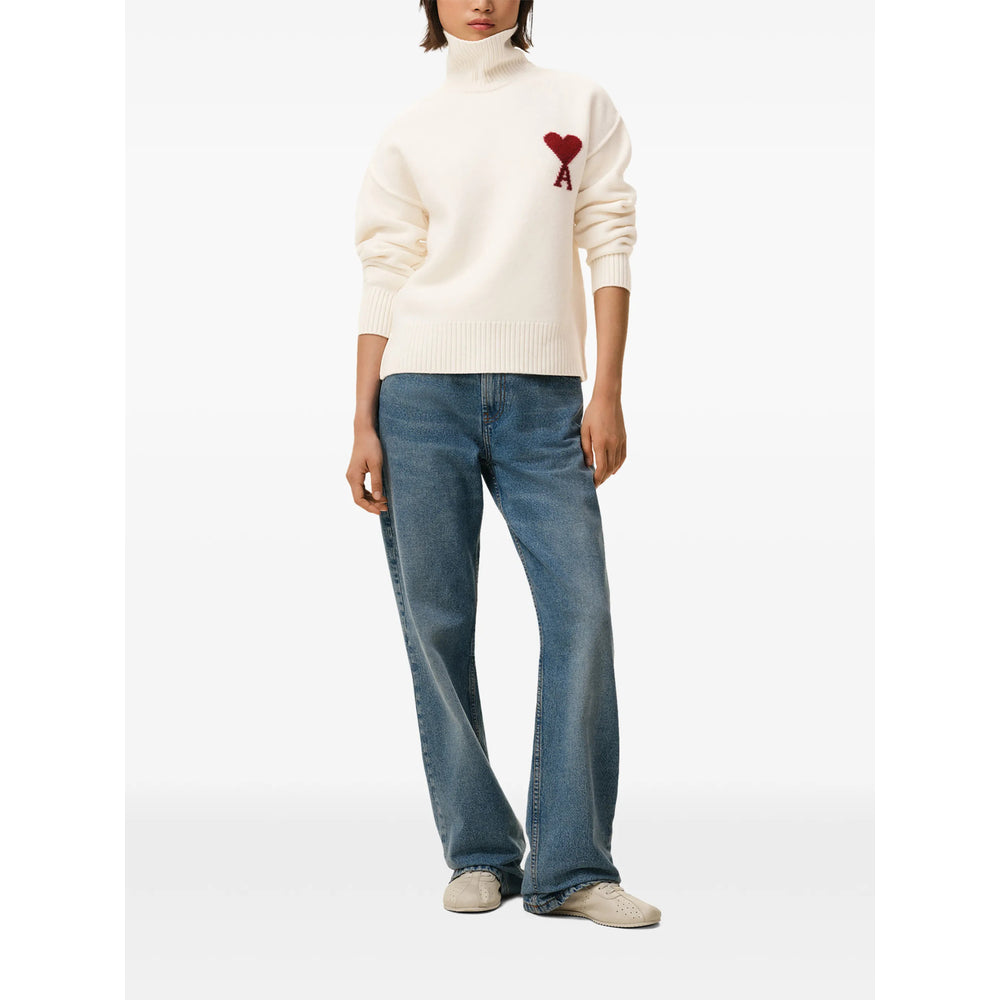 Ami Paris Neutrals Sweaters & Knitwear - Jumpers Men AMI PARIS