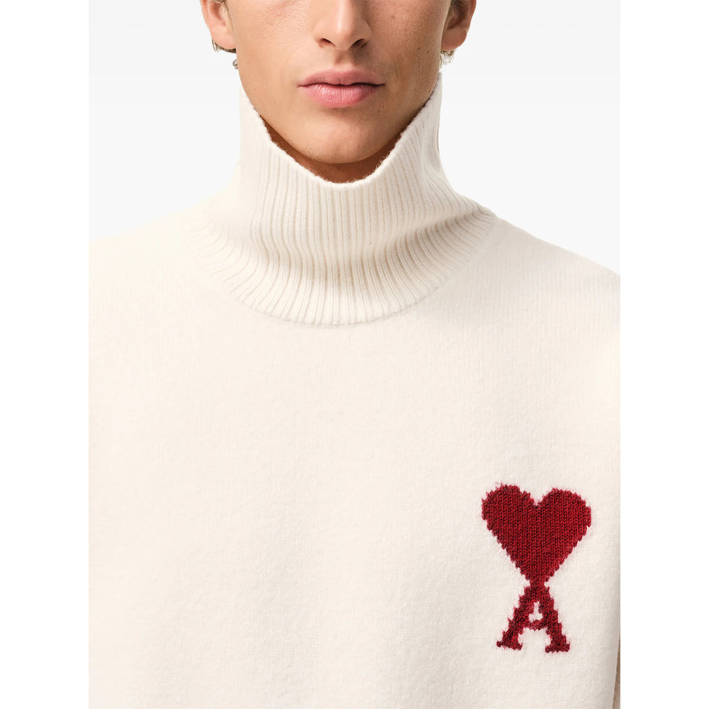 Ami Paris Neutrals Sweaters & Knitwear - Jumpers Men AMI PARIS
