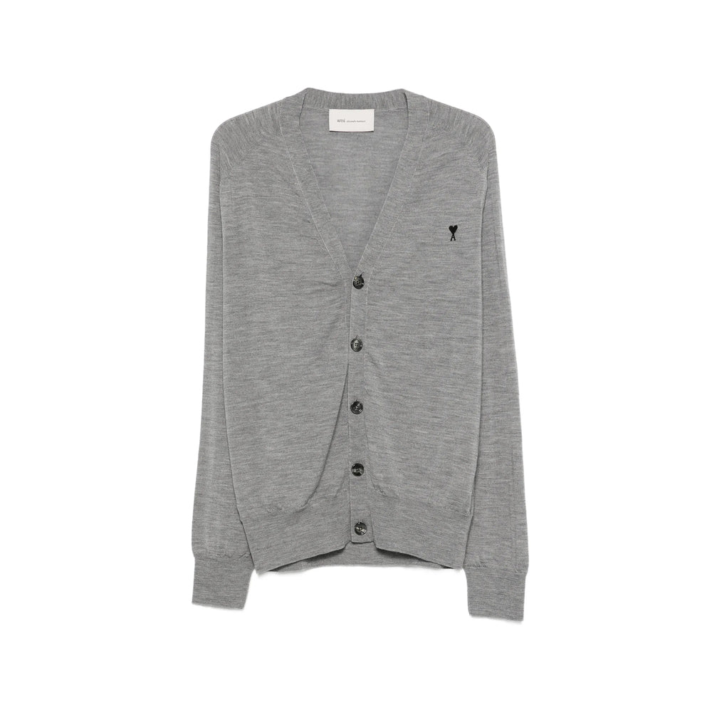 Ami Paris Grey Sweaters & Knitwear - Cardigans Men AMI PARIS