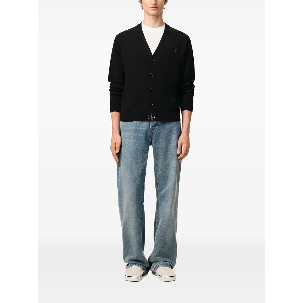 Ami Paris Black Sweaters & Knitwear - Cardigans Men AMI PARIS