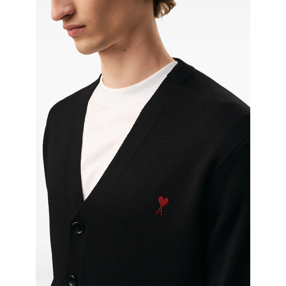 Ami Paris Black Sweaters & Knitwear - Cardigans Men AMI PARIS