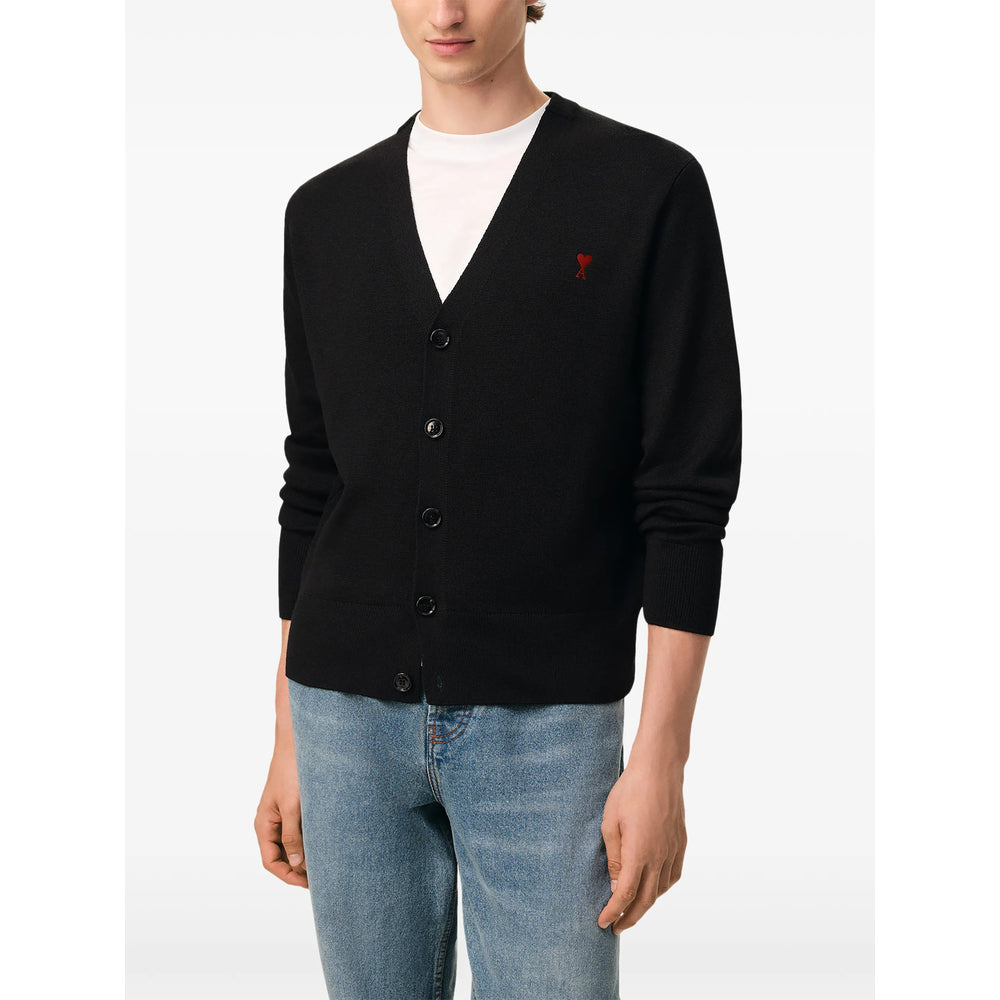 Ami Paris Black Sweaters & Knitwear - Cardigans Men AMI PARIS