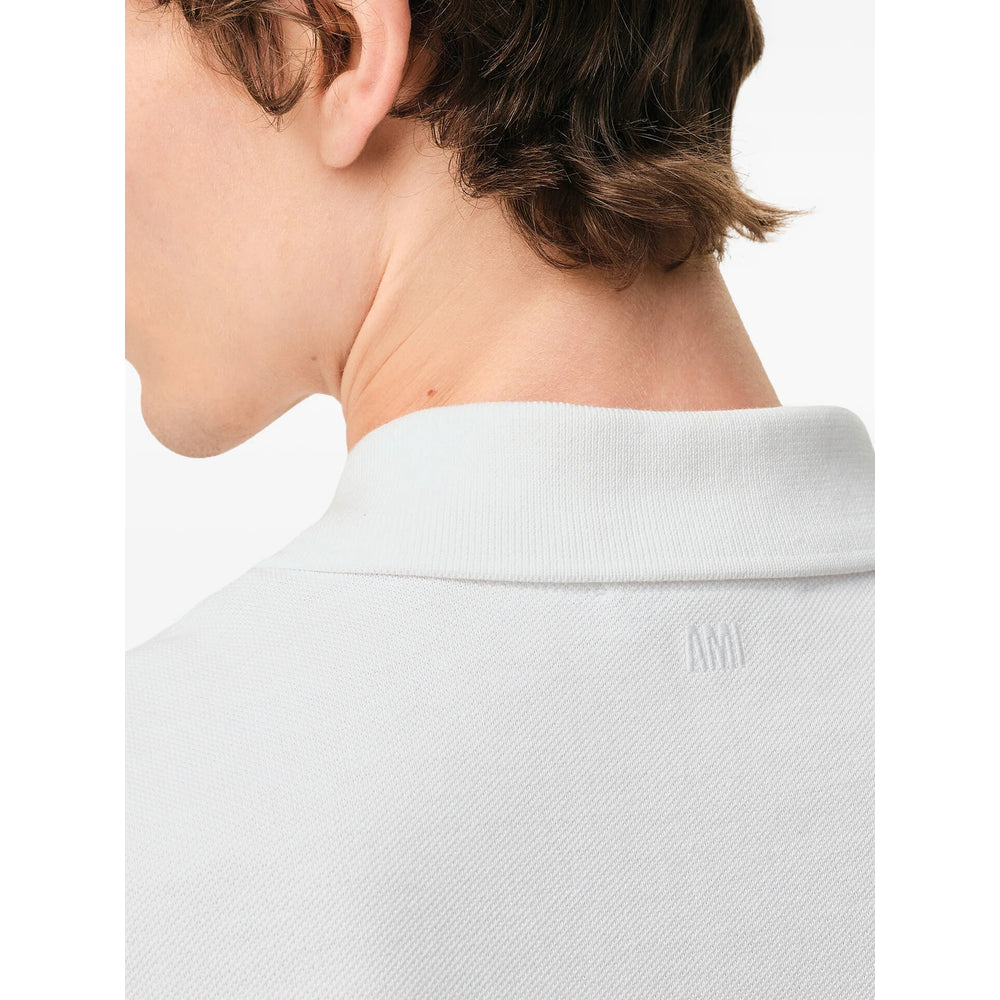 Ami Paris White Polo Shirts Men AMI PARIS
