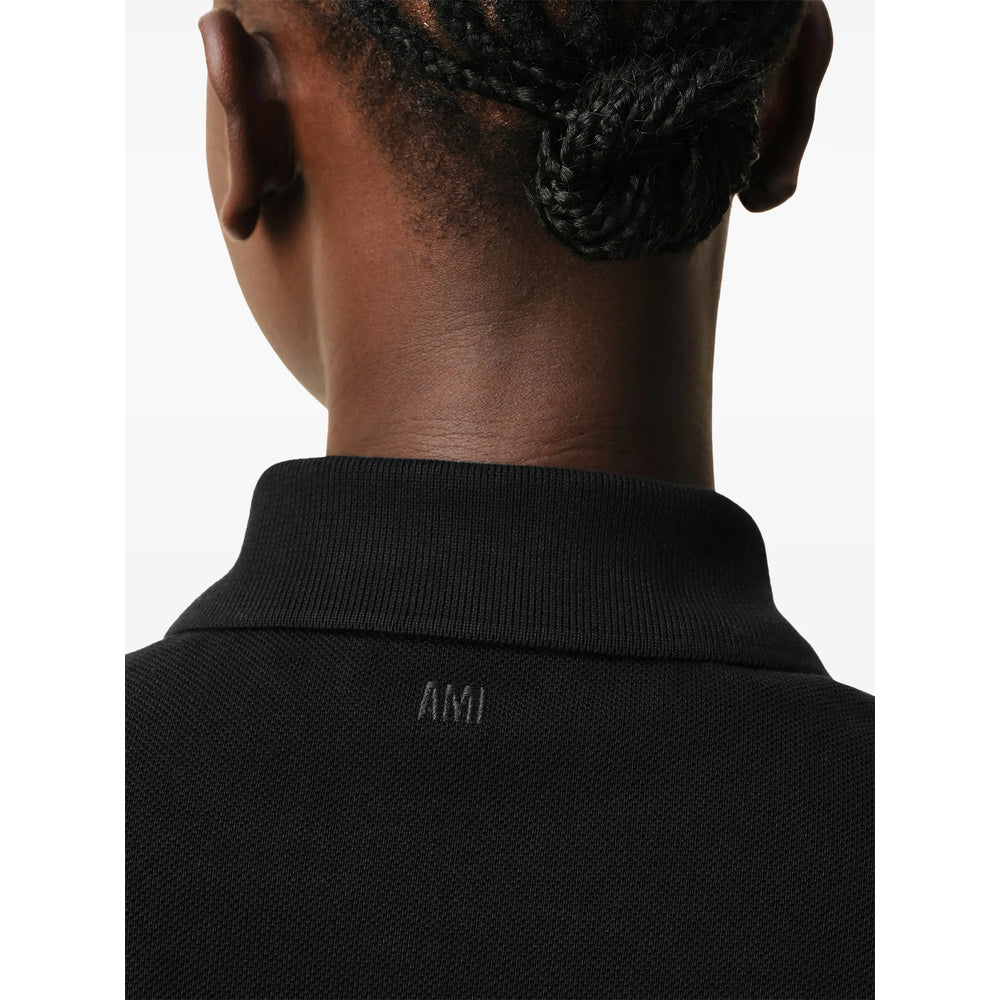 Ami Paris Black Polo Shirts Men AMI PARIS