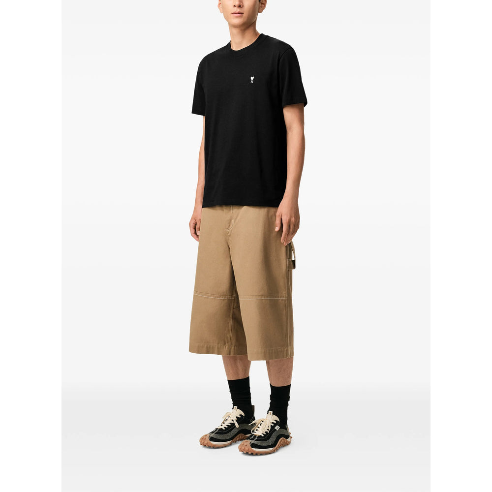 Ami Paris Black T-Shirts & Vests - T-Shirts Men AMI PARIS