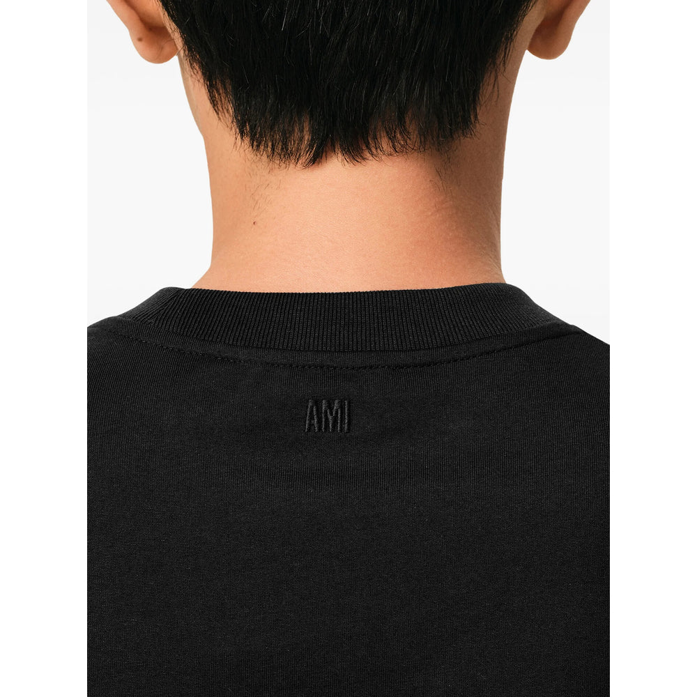 Ami Paris Black T-Shirts & Vests - T-Shirts Men AMI PARIS