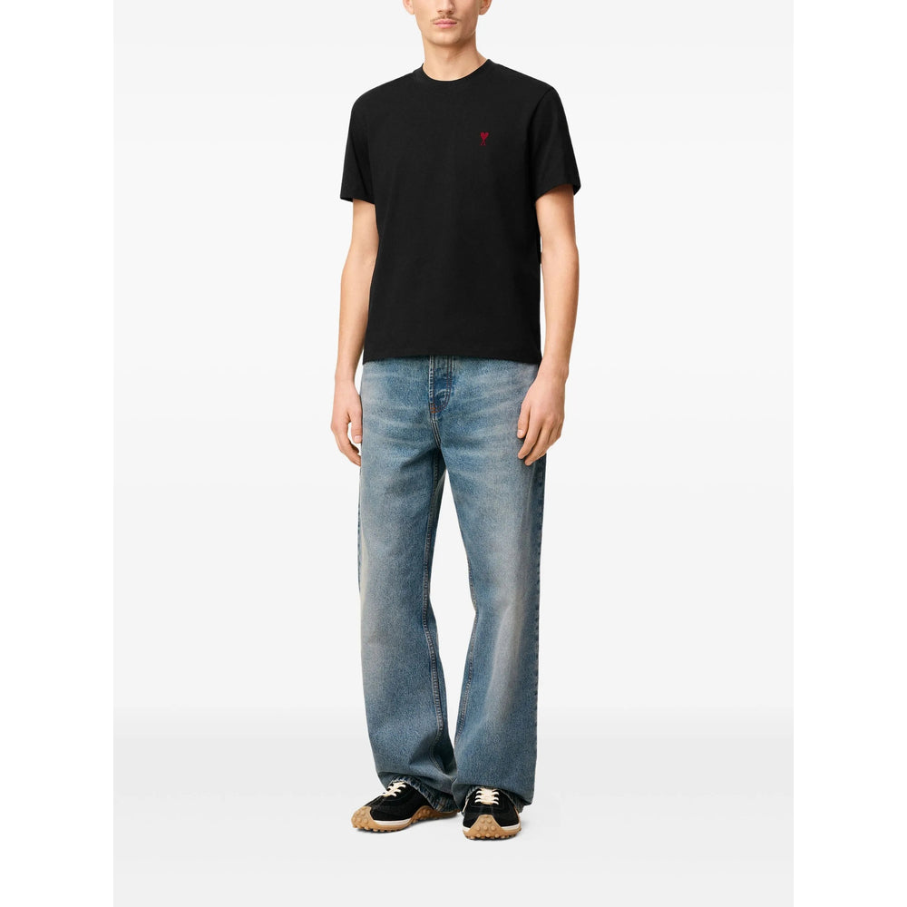 Ami Paris Black T-Shirts & Vests - T-Shirts Men AMI PARIS