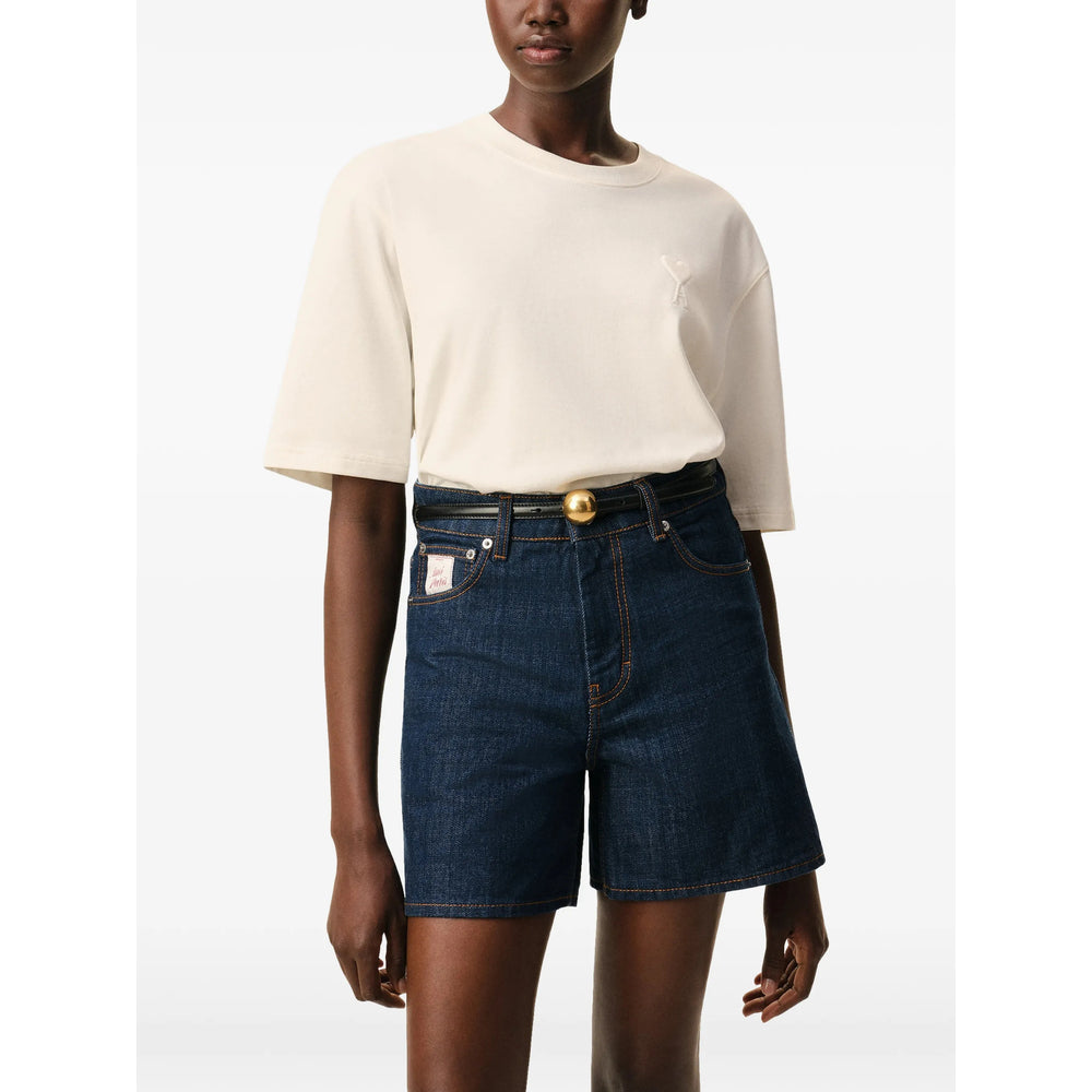 Ami Paris Neutrals T-Shirts & Vests - T-Shirts Men AMI PARIS