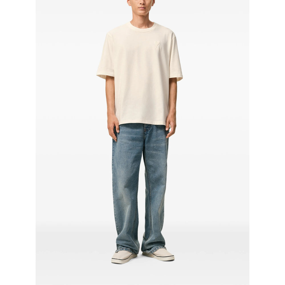 Ami Paris Neutrals T-Shirts & Vests - T-Shirts Men AMI PARIS