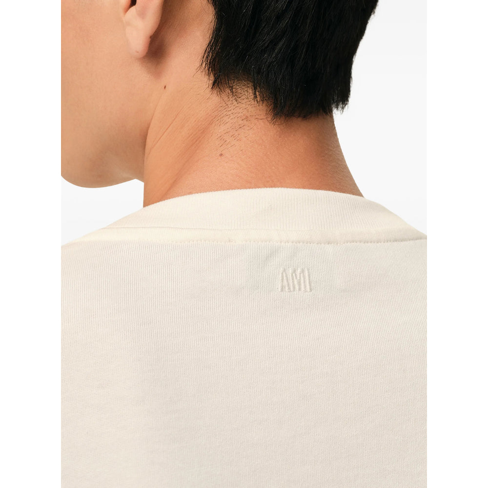 Ami Paris Neutrals T-Shirts & Vests - T-Shirts Men AMI PARIS