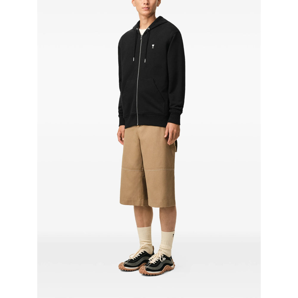 Ami Paris Black Sweaters & Knitwear - Hoodies Men AMI PARIS