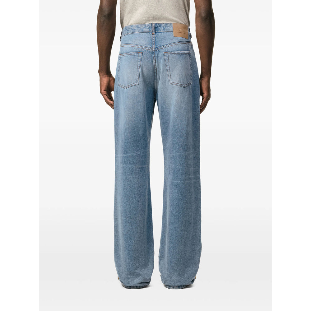 Ami Paris Blue Denim - Wide-Leg Jeans Men