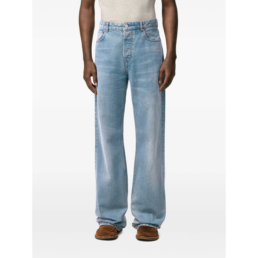 Ami Paris Blue Denim - Wide-Leg Jeans Men