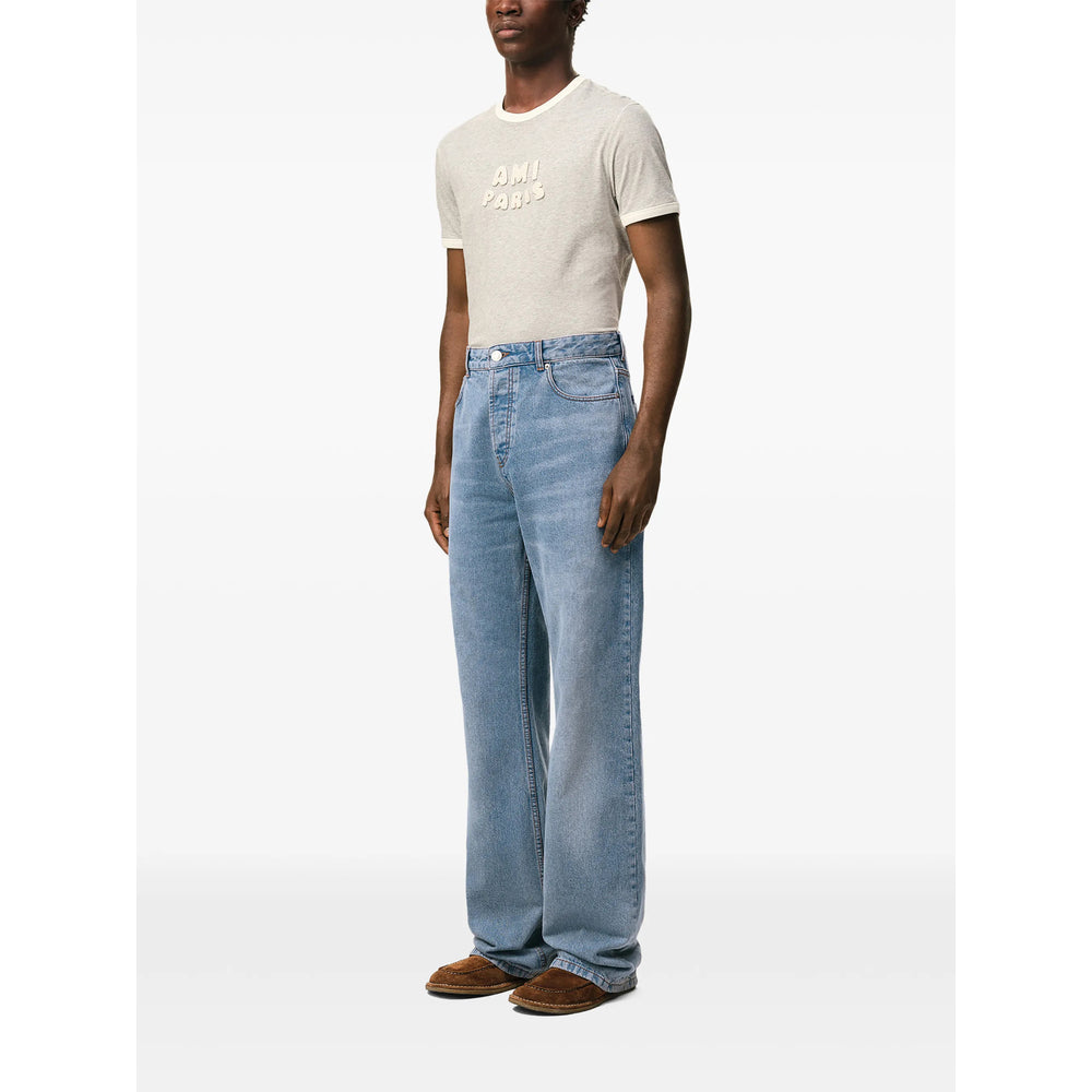 Ami Paris Blue Denim - Wide-Leg Jeans Men