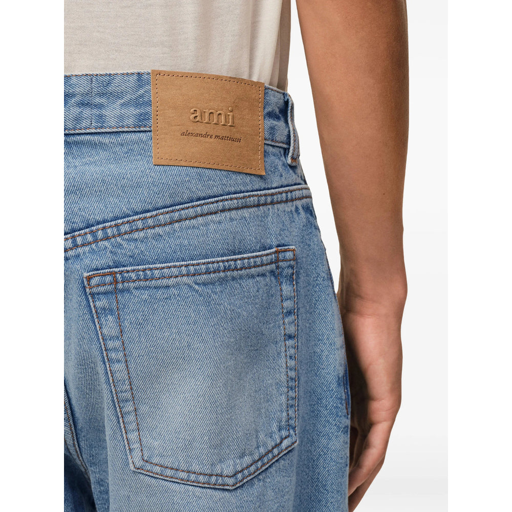 Ami Paris Blue Shorts - Denim Shorts Men