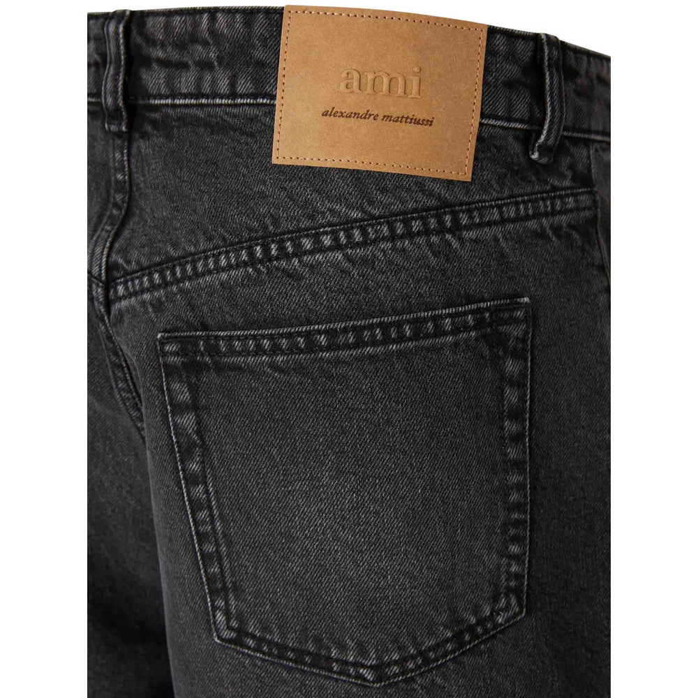 Ami Paris Black Shorts - Denim Shorts Men AMI PARIS