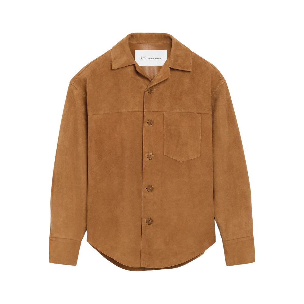 Ami Paris Brown Jackets - Leather Jackets Men AMI PARIS