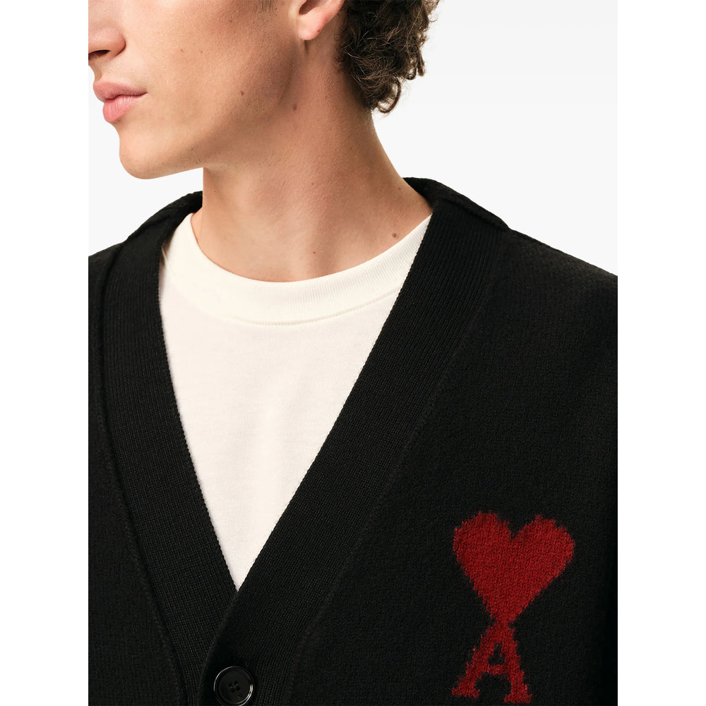 Ami Paris Black Sweaters & Knitwear - Cardigans Men AMI PARIS