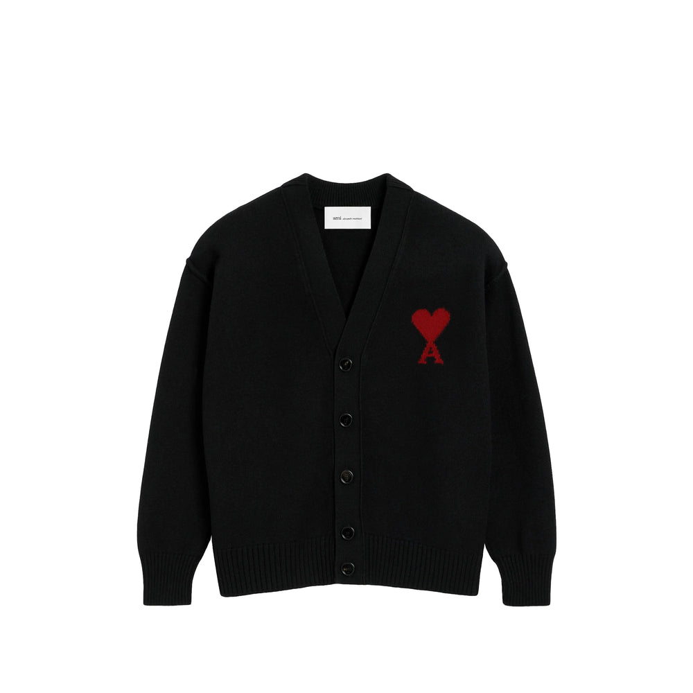 Ami Paris Black Sweaters & Knitwear - Cardigans Men AMI PARIS